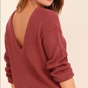 Lulus Rust colored Woven Sweater Dress PRICE FIRM